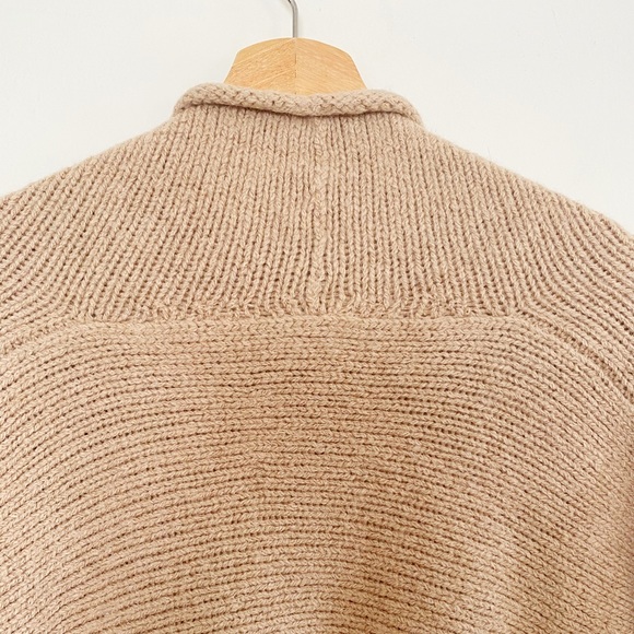Lauren Manoogian Baby Alpaca Beige Roll Cardigan - Picture 9 of 14
